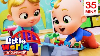 Nina dan Nico Membereskan Mainannya Sendiri | Little World Bahasa Indonesia | Kartun Anak