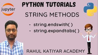 Celebrity Python complete Tutorial -string methods- ends with-expand tabs -how to learn python#python #jupyter Profile