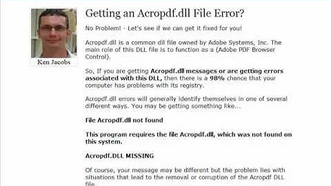 Acropdf.dll Error Fix - Acropdfdll.com