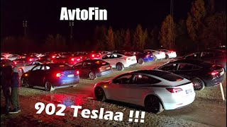 Tesla Light show Finland 2024