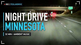 Night Drive, Minnesota | Relaxing Dashcam + Ambient Music (32 Min) screenshot 4