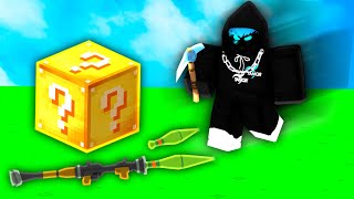 So they added LUCKY BLOCKS in Roblox Bedwars.. OP ITEMS!