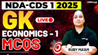 NDA &amp; CDS 1 2025 Exam GK Live - Economics MCQs - Class 1