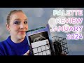 PALETTE REVIEW JANUARY 2024 // 10 new eyeshadow palettes incl. swatches &amp; looks