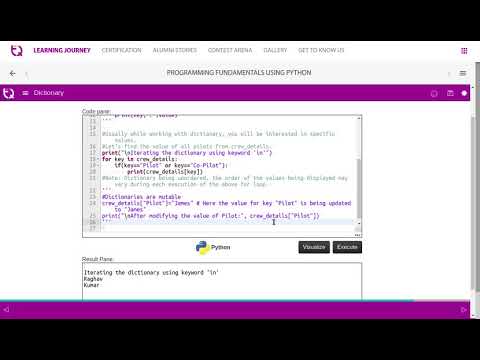 InfyTQ PF Day4 Video 3 Collections Dictionary