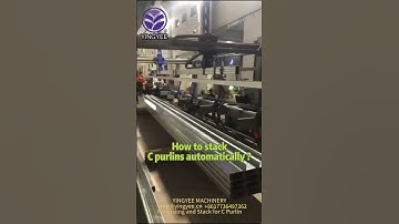 How to stack C purlins a automatically? #cpurlinmachine #automaticmachine