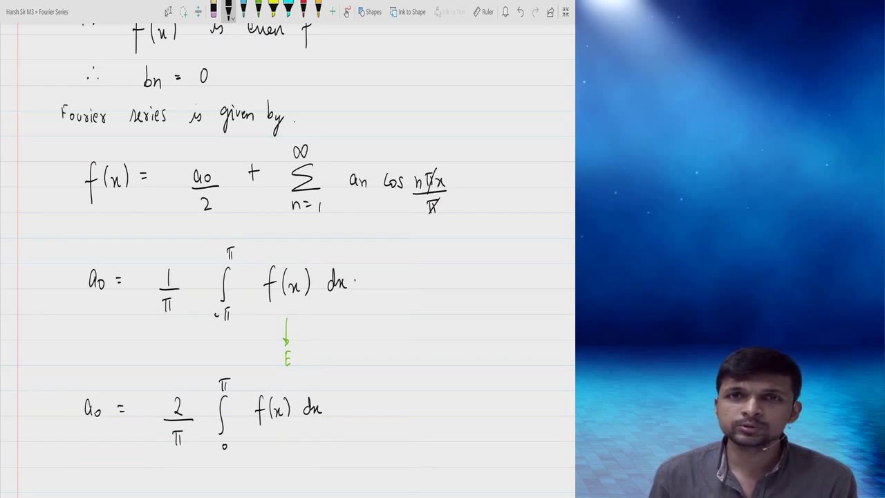 #7- Engineering Maths - Fourier Series | Range ( - pi , + pi ...