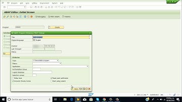 como crear un programa en abap