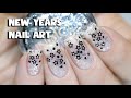 Sparkly New Years Nail Art | Indigo Flame Effect