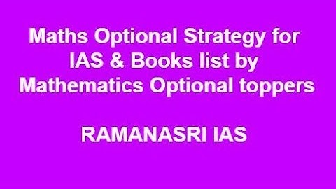 Maths Optional Strategy,  Book list by Mathematics Optional toppers Saurabh Baranwal-3