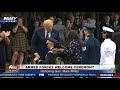 MEMORABLE RENDITION: Trump thanks wounded veteran following "God Bless America" performance