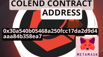 COLEND contract address // How to add colend token to youre metask wallet  . #colend #satoshiairdrop