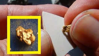 COMO saber si es ORO con un cerámico. #1  ¡HACE ESTO!   goldpanning Oro Falso