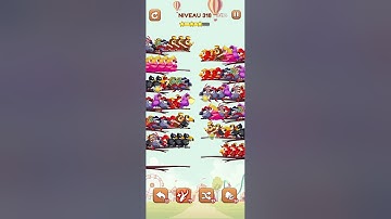 bird sort 2 color puzzle solution niveau 318 #games #gaming #puzzle #puzzlegame #androidgames