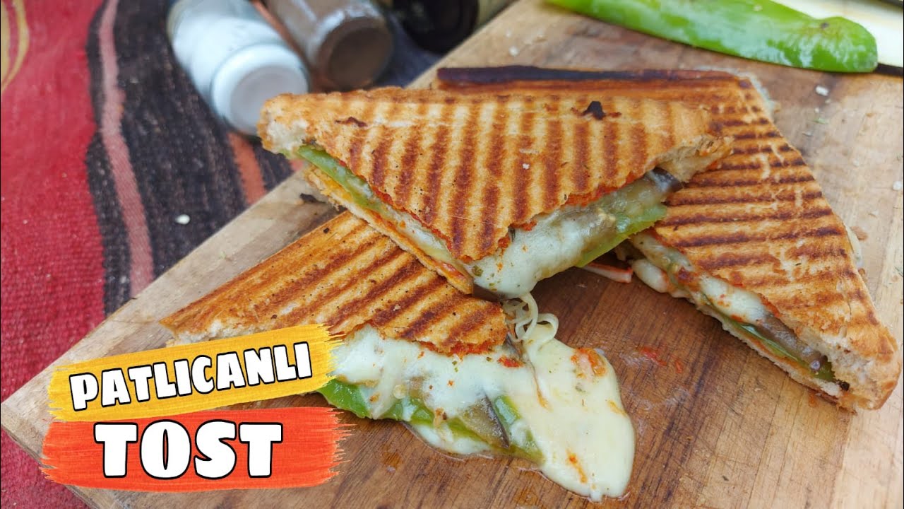 KAMPTA PATLICANLI TOST TARİFİ????️NASIL YAPILIR????EGGPLANT TOAST????EASY CAMP MEALS ▶️ ÇADIR KAMPI #Shorts