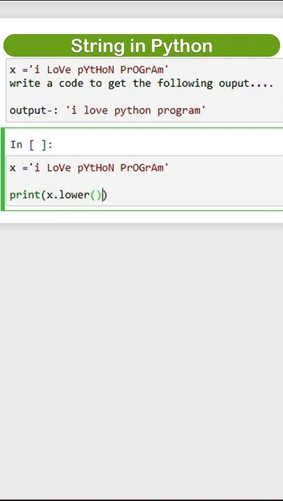 string in python | lower() | In-Build Function in Python | Python ...