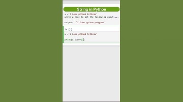 string in python | lower() |  In-Build Function in Python | Python String #shorts  #python #ytshorts