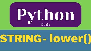 string in python | lower() |  In-Build Function in Python | Python String #shorts  #python #ytshorts