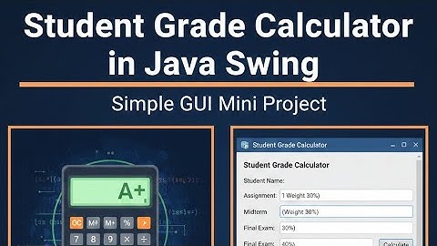 Student Grade Calculator in Java Swing | Simple GUI Mini Project #StudentGradeCalculator