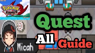 All Quest Guide guide in Pokemon Saiph 2. Quest complete gameplay and guide. How to complete Quest.