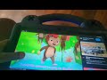 Watching five little monkeys jumping on the bed, and riding hoverboard