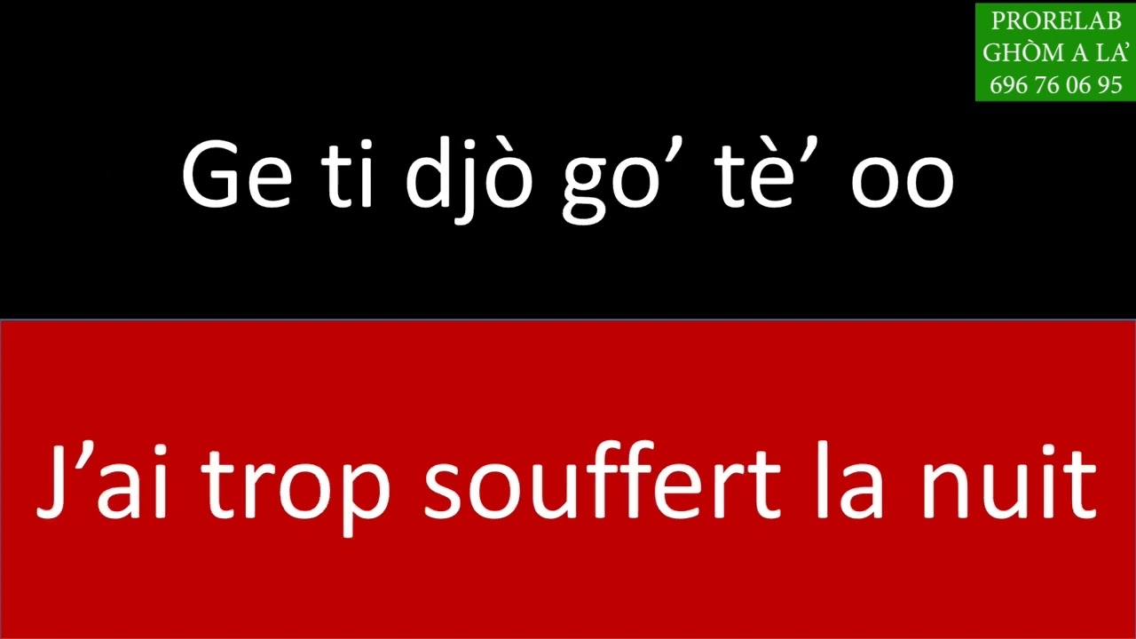 LANGUE GHÒM A LA' ( Bandjoun, Baham, Bayangam, Bahouan...) - CHAPITRE 1: SALUTATIONS