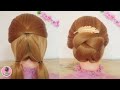 Hair style 42  bun hairstyle  hair tutorial   hair beauty kk