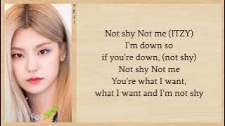 ITZY - NOT SHY (English Version) // Easy Lyrics