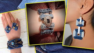 Jewelry Making From Old Jeans. Amazing Craft With Old Jeans