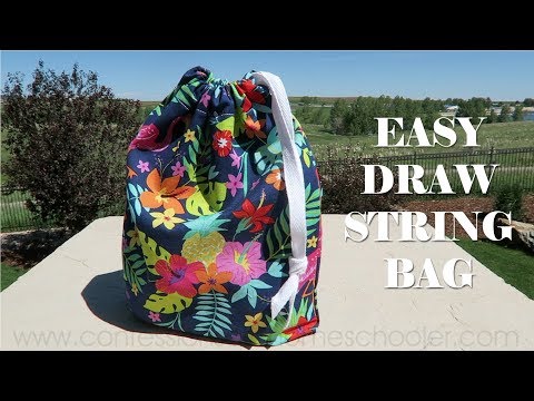Erica's SUPER EASY DRAWSTRING BAG // Sewing Tutorial!
