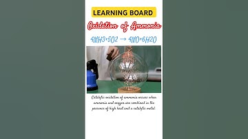 Chemical Reaction | Oxidation of Ammonia | 4NH3+5O2 → 4NO+6H2O #chemistry #experiment #shorts