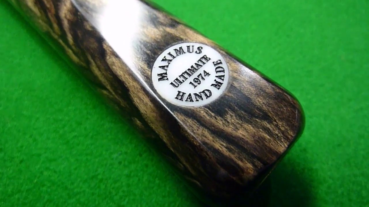 1pc Maximus Ultimate snooker cue 1974 with Black & White Ebony - YouTube