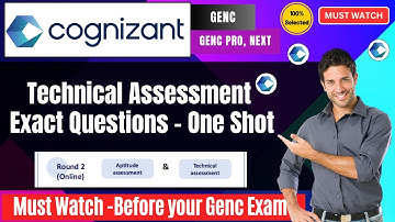 🔥Cognizant Actual Questions from technical Assessment | Cognizant Assessment 2025 | PYQ