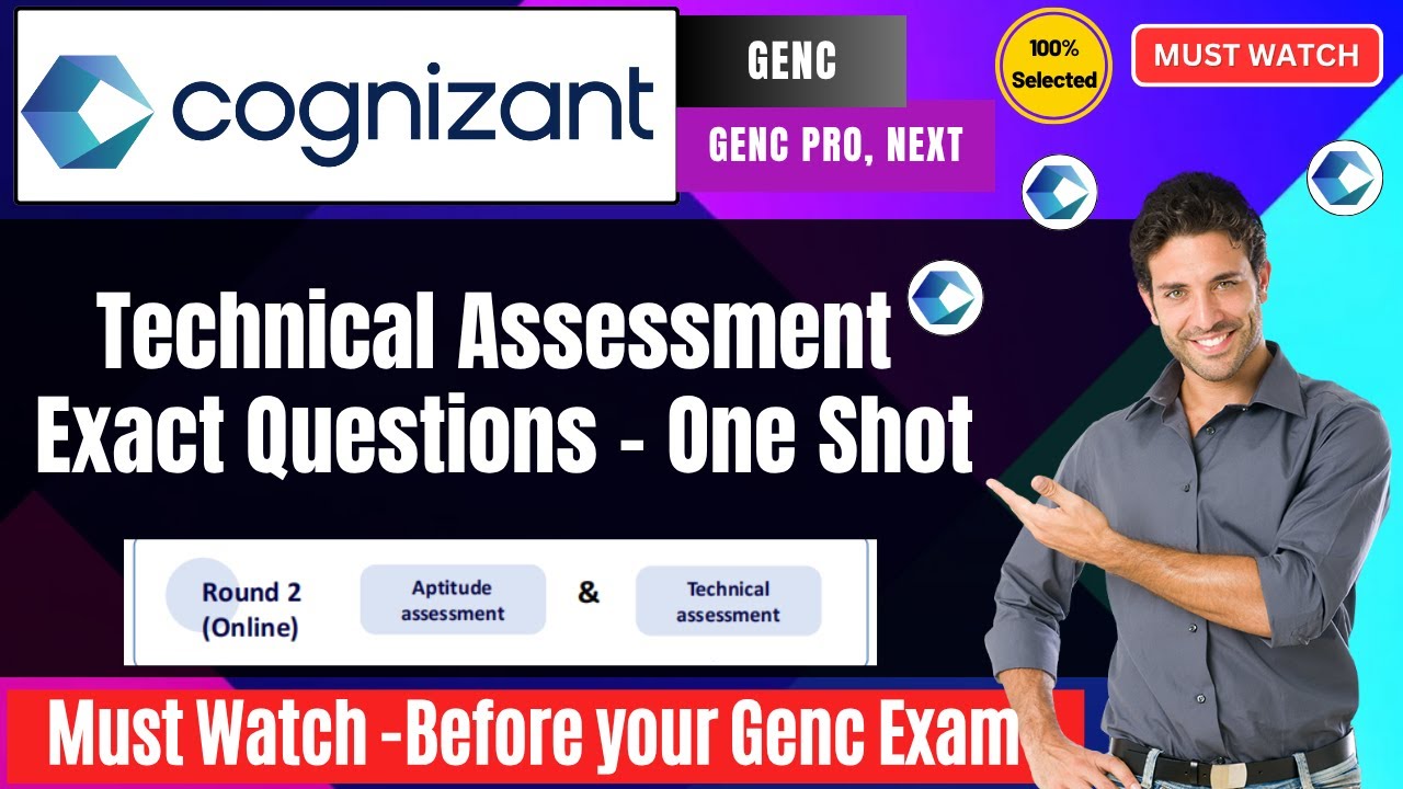 🔥Cognizant Actual Questions from technical Assessment | Cognizant Assessment 2025 | PYQ