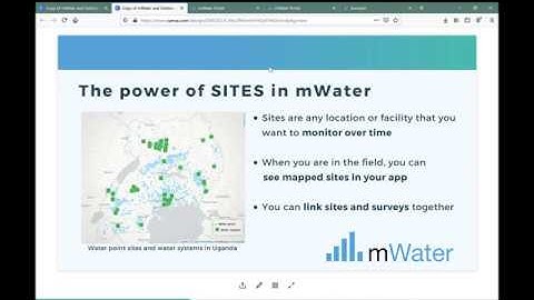 The Power of Sites in mWater