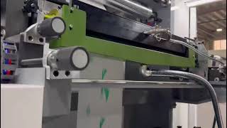 High speed V bottom paper bag making machine with online printing/Sharp bottom paper bag machine