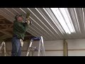 Pole Barn Menard's Pro-Rib Steel Ceiling Install with PanelLift Drywall lift Pole Barn Menard's Pro-Rib Steel Ceiling Install with PanelLift Drywall lift