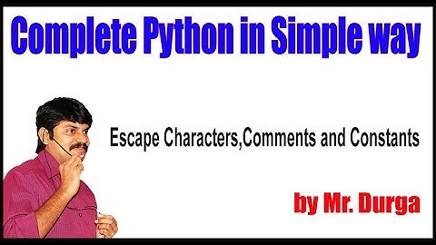 Fundamental Data Types ||    Escape Characters,Comments and Constants