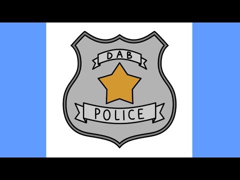 How to draw Dab police badge 