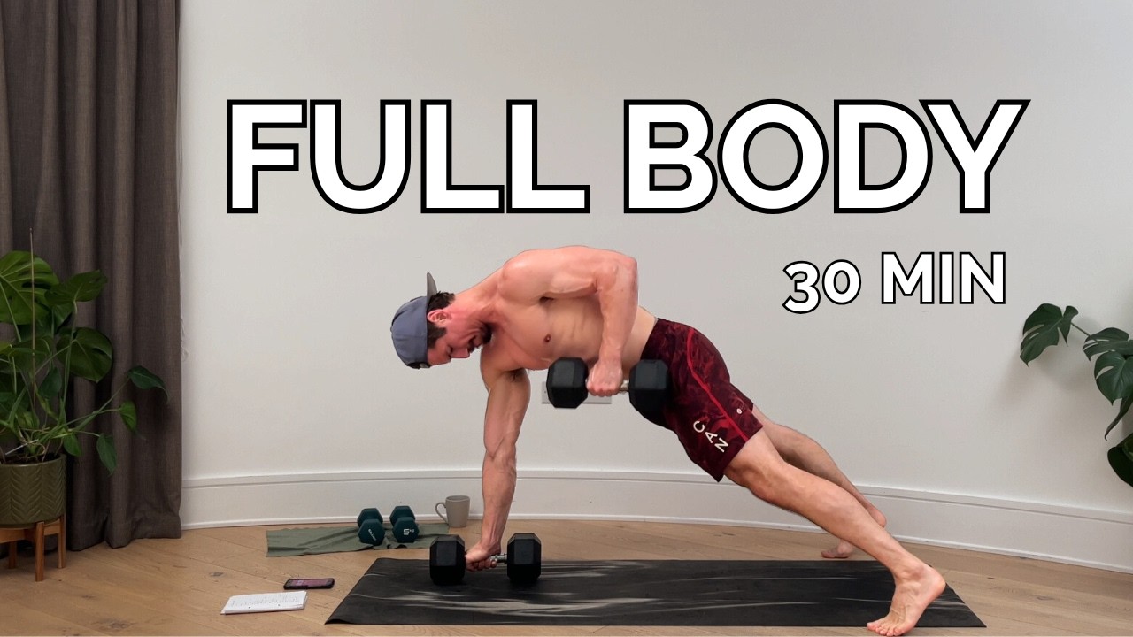 30 Min Full Body Strength workout At Home | Dumbbells And Gains - YouTube