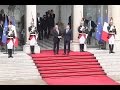 Passation de pouvoir entre F. Hollande et E. Macron