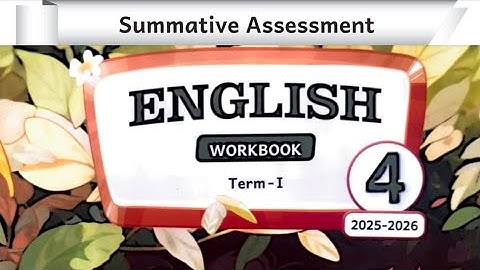 4th standard English term 1 summative assessment workbook answers 2025 2026 