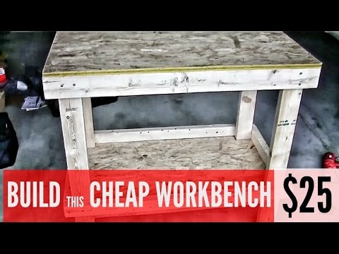 BUILD A GARAGE WORKBENCH FOR $25: HERE'S HOW! - YouTube