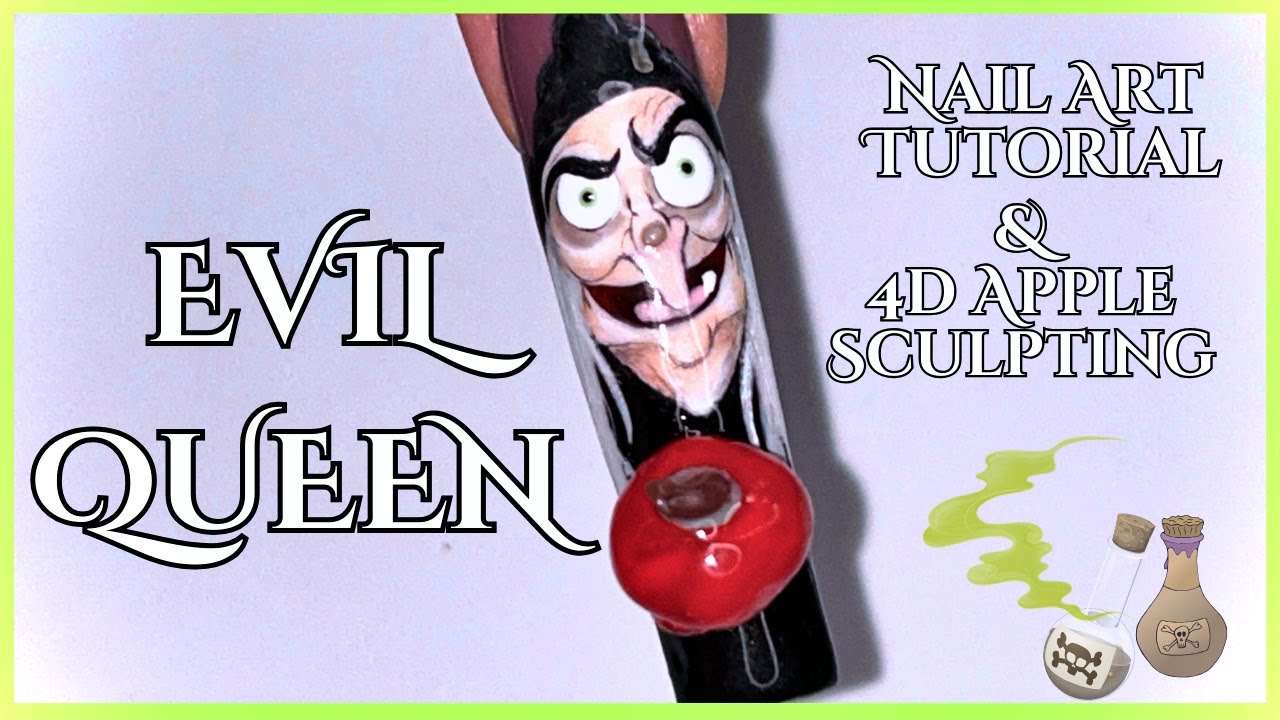 Dark Disney Nails: Evil Queen from Snow White 💅👑 Character Nail Art | Nail Tutorial