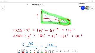 MAT133 (Tri2) Solution of Triangle Mac13Q4c