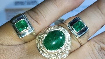 Emerald Ngọc Lục Bảo Rất Đẹp 😘 1.300k 1 chiếc nhẫn bạc đá Emerald Ngọc Lục Bảo có kiểm định