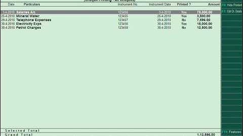 Tally.ERP 9 Banking Feature