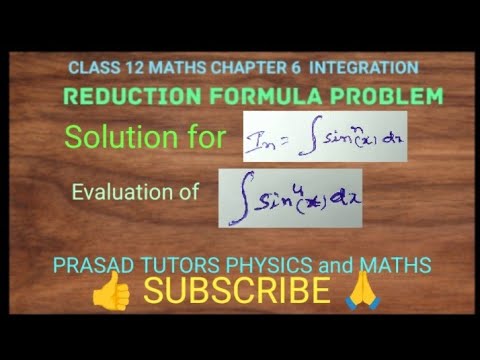 Reduction Formula for Integration of sin x with power n - YouTube