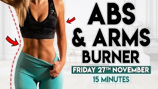 ABS and ARMS BURNER | 15 minute Home Workout