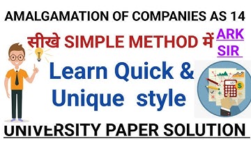 All in one AMALGAMATION OF COMPANIES AS14 TYBCOM sem 6/TYBAF SEM 5 CA CS UNIVERSITY SOLUTION ARK sir